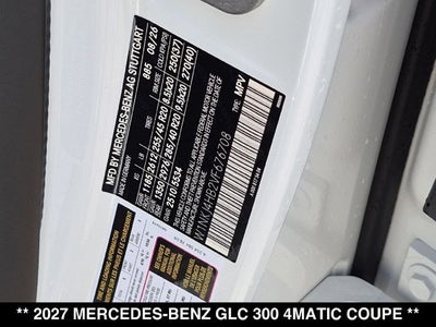 2027 Mercedes-Benz GLC 300 GLC 300 4MATIC® Coupe