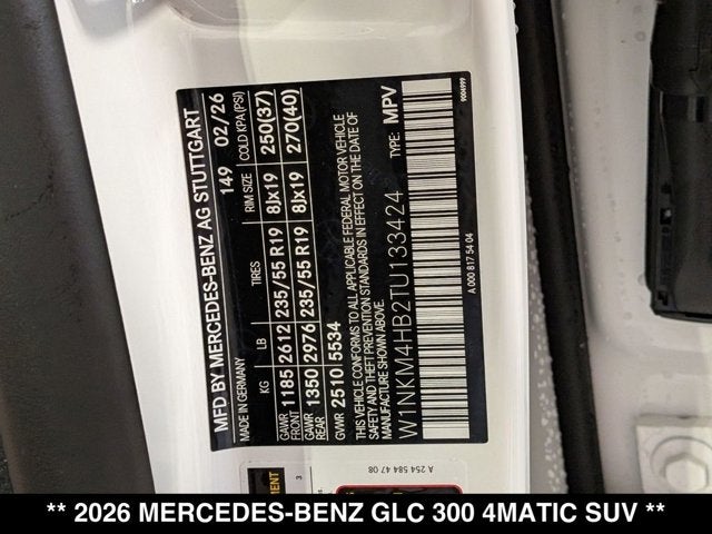 2026 Mercedes-Benz GLC 300 GLC 300 4MATIC® SUV