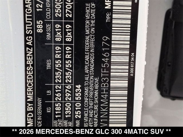 2026 Mercedes-Benz GLC GLC 300 4MATIC® SUV