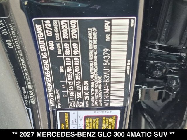 2027 Mercedes-Benz GLC 300 GLC 300 4MATIC® SUV