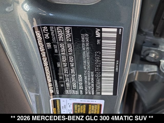 2026 Mercedes-Benz GLC 300 GLC 300 4MATIC® SUV