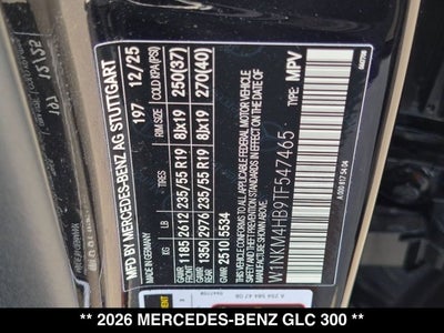 2026 Mercedes-Benz GLC 300 GLC 300
