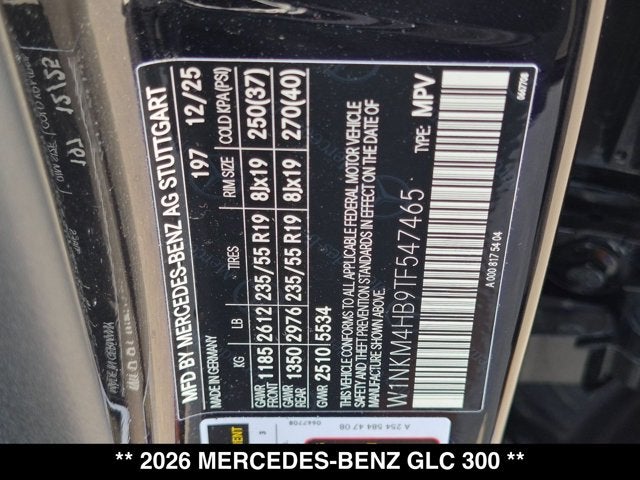 2026 Mercedes-Benz GLC 300 GLC 300