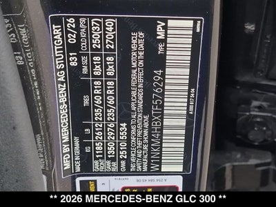 2026 Mercedes-Benz GLC 300 GLC 300
