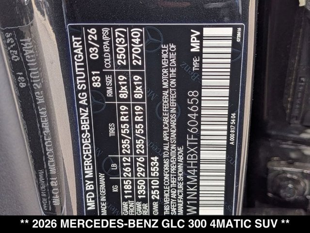 2026 Mercedes-Benz GLC 300 GLC 300 4MATIC® SUV