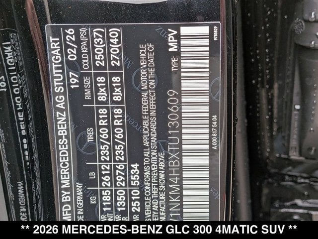 2026 Mercedes-Benz GLC 300 GLC 300 4MATIC® SUV