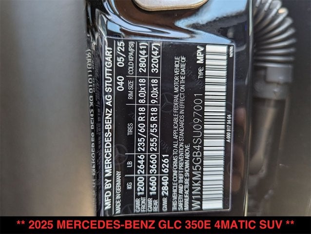 2025 Mercedes-Benz GLC 350e GLC 350e 4MATIC® SUV