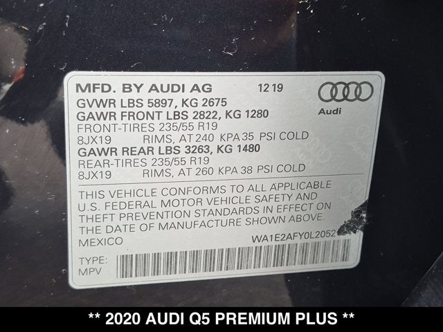 2020 Audi Q5 Premium Plus