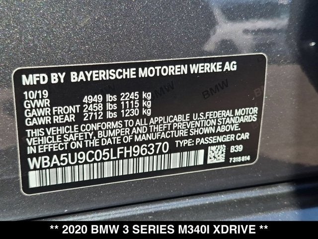 2020 BMW 3 Series M340i xDrive