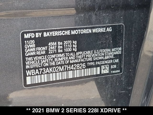 2021 BMW 2 Series 228i xDrive
