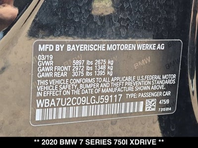 2020 BMW 7 Series 750i xDrive