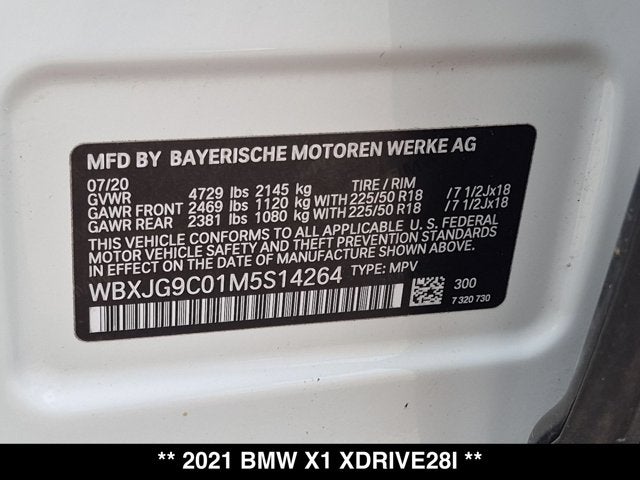2021 BMW X1 xDrive28i
