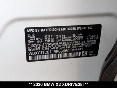 2020 BMW X2 xDrive28i