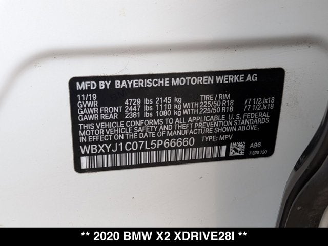 2020 BMW X2 xDrive28i