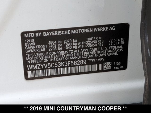 2019 MINI Countryman Cooper
