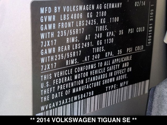 2014 Volkswagen Tiguan SE