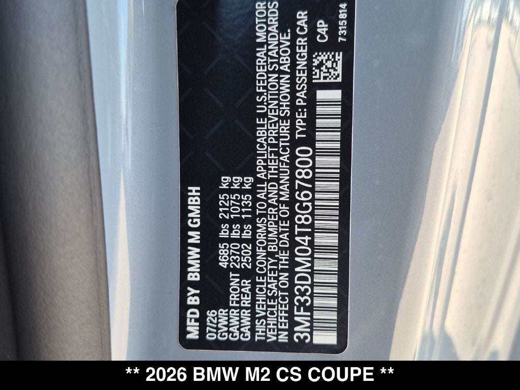 2026 BMW M2 CS