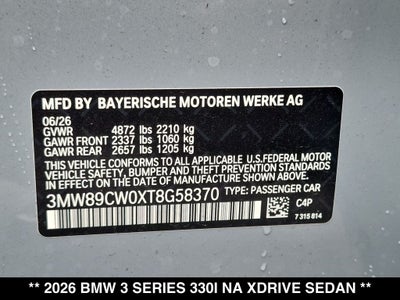 2026 BMW 330i 330i xDrive