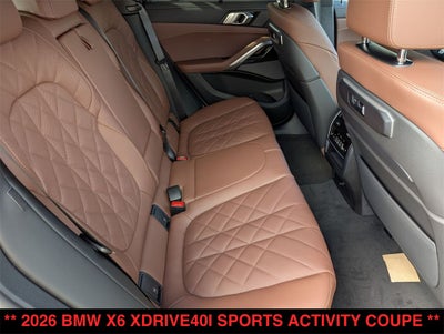 2026 BMW X6 xDrive40i