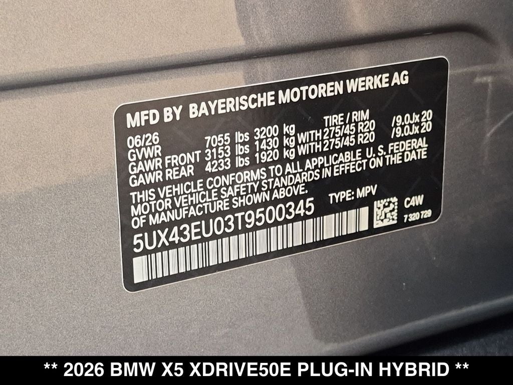 2026 BMW X5 xDrive50e