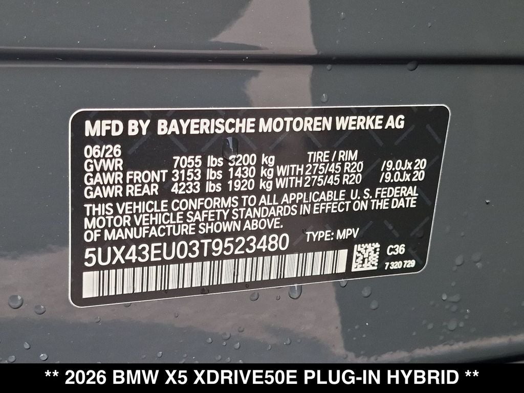 2026 BMW X5 xDrive50e