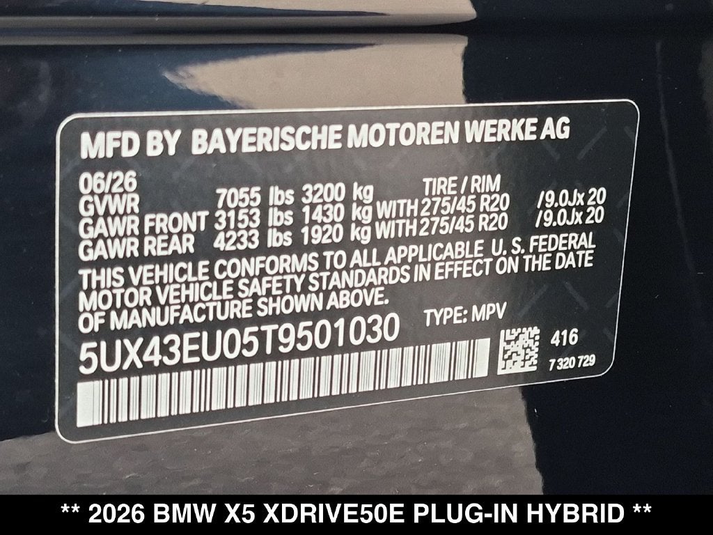 2026 BMW X5 xDrive50e