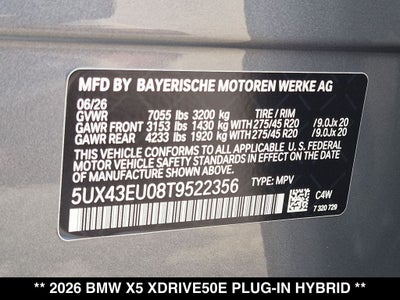 2026 BMW X5 xDrive50e