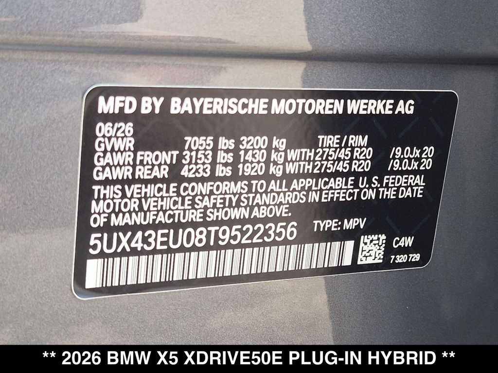 2026 BMW X5 xDrive50e