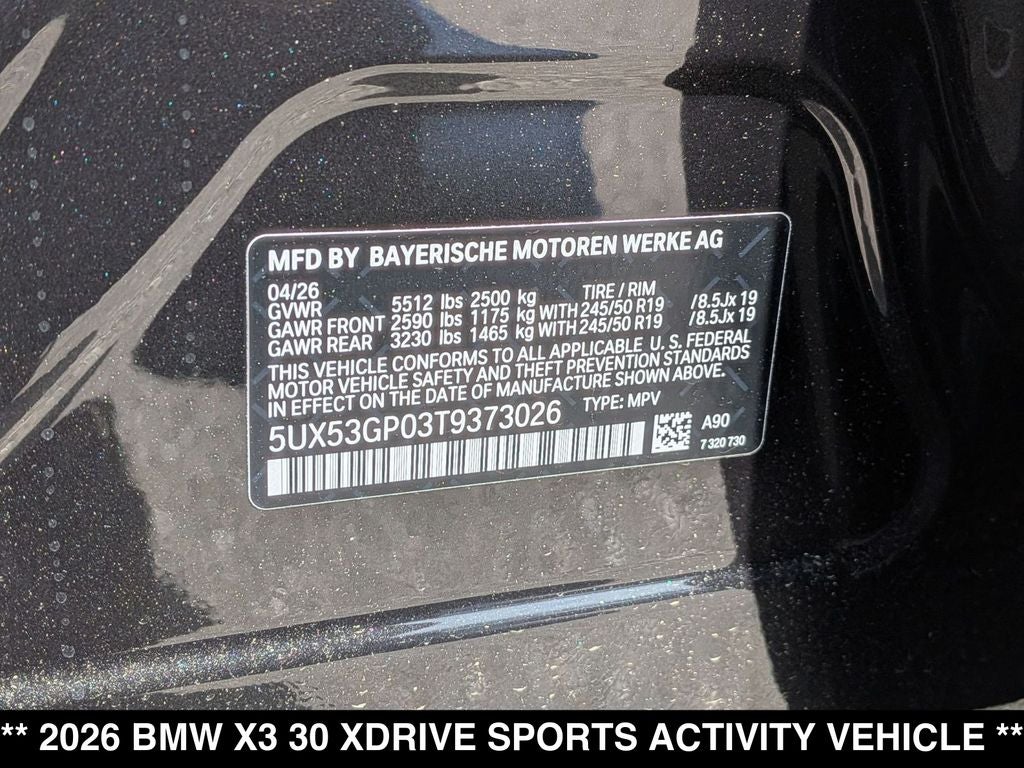 2026 BMW X3 30 xDrive