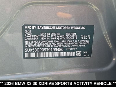2026 BMW X3 30 xDrive
