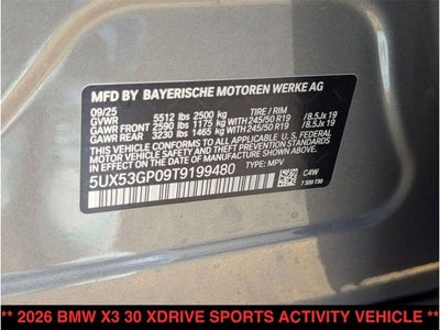 2026 BMW X3 30 xDrive