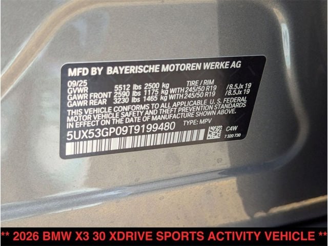 2026 BMW X3 30 xDrive