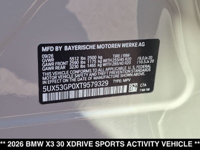 2026 BMW X3 30 xDrive