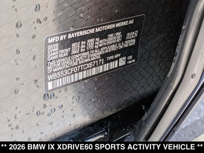 2026 BMW iX xDrive60