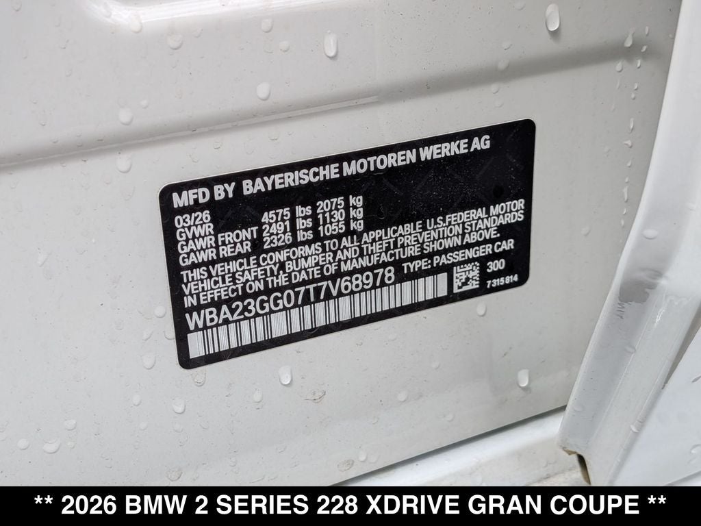 2026 BMW 228i 228 Gran Coupe