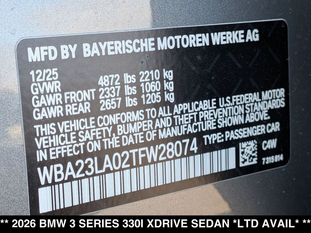 2026 BMW 3 Series 330i xDrive