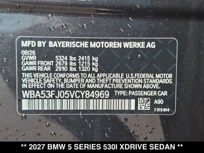 2027 BMW 530i 530i xDrive
