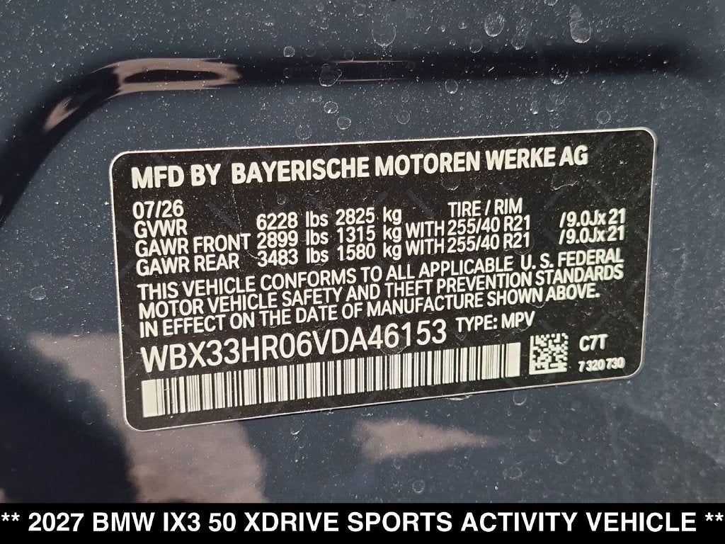 2027 BMW iX3 Base