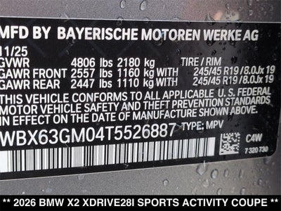 2026 BMW X2 xDrive28i