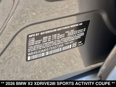 2026 BMW X2 xDrive28i