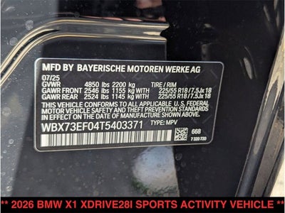 2026 BMW X1 xDrive28i