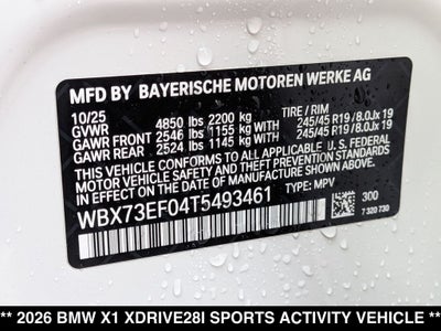 2026 BMW X1 xDrive28i