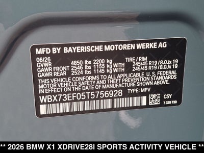 2026 BMW X1 xDrive28i