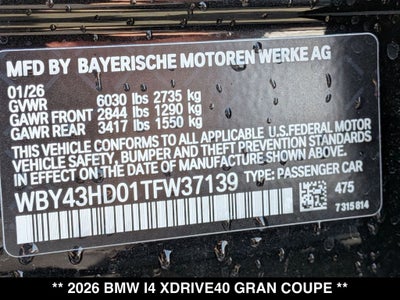 2026 BMW i4 xDrive40
