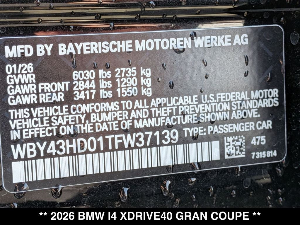 2026 BMW i4 xDrive40
