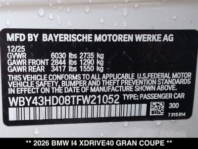2026 BMW i4 xDrive40